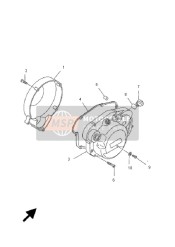 13CE54211000, Deckel, Kurbelgehause 2, Yamaha, 0